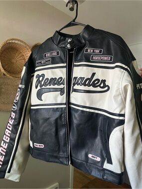 Black White & Pink Faux Leather Jacket - Renegades